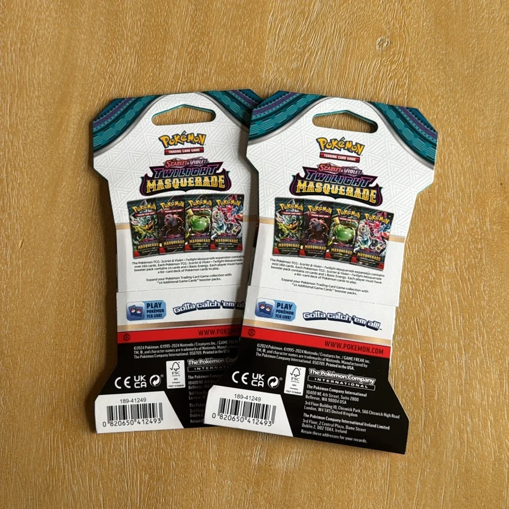 NEW Pokemon Twilight Masquerade TCG Booster Pack - Set of 2 - Picture 2 of 2
